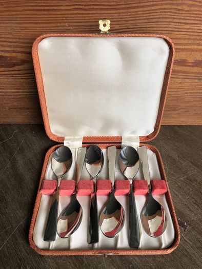 Vintage Set Of 6 Firth Stainless Steel Teaspoons