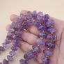 Vintage Beautiful Melon Shape Purple Ameythst beads Necklace 22 inches Image 6