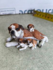 Boxer Dog With 3 Puppies Mother & Pups Figurine