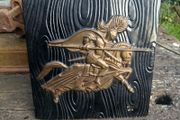 Brass knight plaque