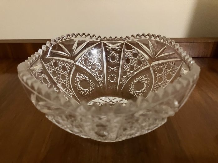 Vintage potpourri cut glass dish