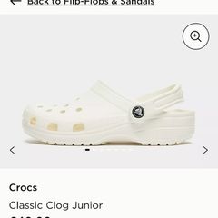 Crocs junior size 5 white