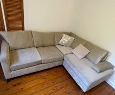 Light grey corner couch