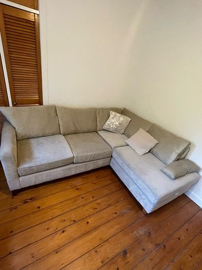 Light grey corner couch
