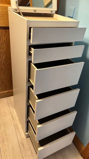 IKEA malm tall 6 Drawer unit with mirror
