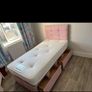 New 3ft Single Divan Beds. Stylist Headboard Options. Optional Drawers Storage And Tufted Memory Foam Mattresses Instock Image 3