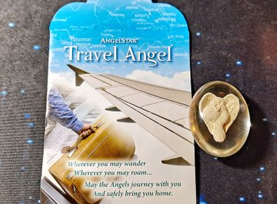 Travel Angel Worry Stone Angelstar With Lovely Envelope Unusual Gift New