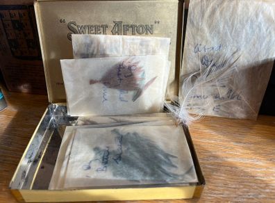 Vintage Fly Fishing & Fly Tying Lot, 1930s 50s Hardy Bros, Veniard, Reels, Flies