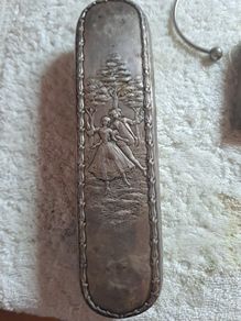 Edwardian silver hallmarked clothes brush.