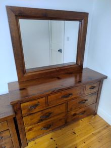 Chest of Drawers, 2 lockers and mirror