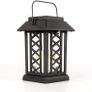 Garden Candle Lantern - Solar Powered - Flickering Effect - Amber LED - 17.5cm by Festive Lights Image 2