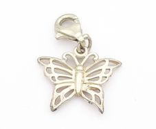 Sterling Silver Butterfly Clip Charm