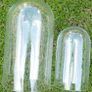 Vintage Handmade Clear Circular Glass Display Cloche Bell Dome With Black Base (dimensions visible in the photos) 50 each Image 6