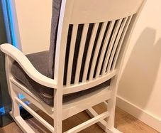 White Rocking Chair with Cushions