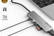 Wavlink USB-C Travel Universal Mini Dock USB Hub &amp; HDMI UHD/4K@30Hz &amp; TF/SD Card Reader &amp; PD Power Adapter (UHP3407) (Brand New/Warranty)
