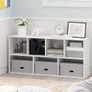 7-Cube Bookshelf, Bookcase, 9.4 x 19.5 x 41.7, for Living Room, Bedroom, Home Office, White Image 2
