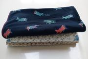 Baby Boy Blankets x 3