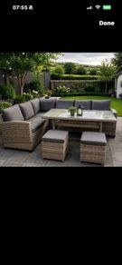 Cushions for rattan corner suite