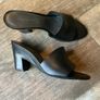 Black leather sandals/mules Image 2