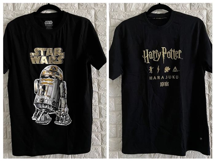 Bundle of Star Wars and Harry Potter T-shirts Size 16 years