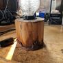 Lamp hand crafted live wood Image 4
