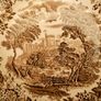 Antique " Iron Stone"Plate with Castle/Country Scene Pic(1800's) Measures9.5" Image 2