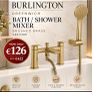 Greenwich bath shower mixer brushed brass /matt black Image 2