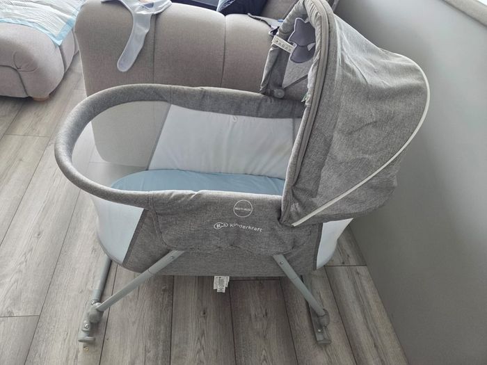 Kinderkraft LOVI Rocking Travel Cot, 5 kg Bassinet, Grey,