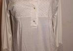 BNWT Jeremi lingerie long sleeve cream top with lace size L UK12 EU40 Postage included