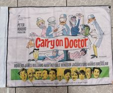 Carry on Doctor comedy film flag 3ft x 2ft.
