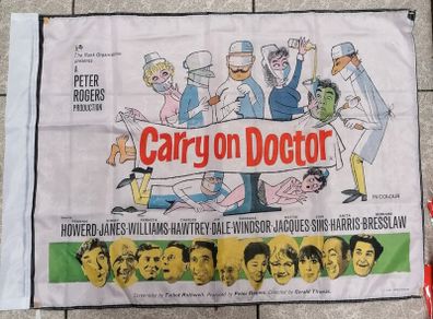 Carry on Doctor comedy film flag 3ft x 2ft.