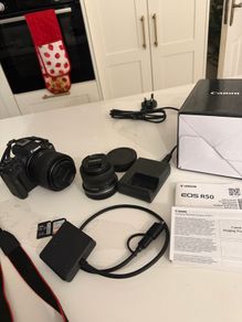 Canon EOS R50, 18-44mm lens, RF 35mm F 1.8 lens