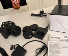 Canon EOS R50, 18-44mm lens, RF 35mm F 1.8 lens