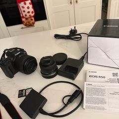 Canon EOS R50, 18-44mm lens, RF 35mm F 1.8 lens