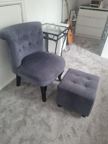 Chair and footstool