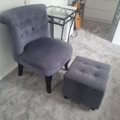 Chair and footstool