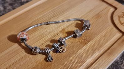 Silver Pandora Charm Bracelet