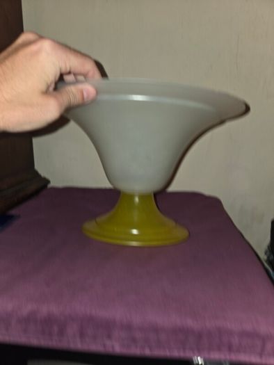 Vintage large glass bowl