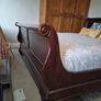 Superking Mahogany Sleigh Bed w/2 matching lockers Image 4