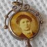 Antique double sided photo locket pendant Image 3