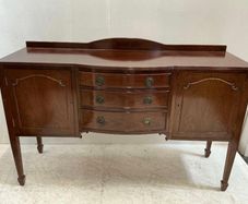Victorian Style Mahogany Bowfront Side Board