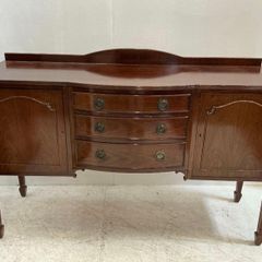 Victorian Style Mahogany Bowfront Side Board