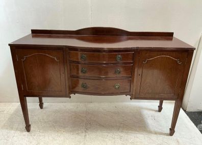 Victorian Style Mahogany Bowfront Side Board