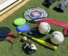 Various sports items