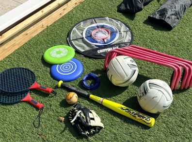 Various sports items