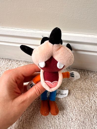 Disney Parks Store Goofy Plush Approx. 15 cm. opened mouth Used Please see photos