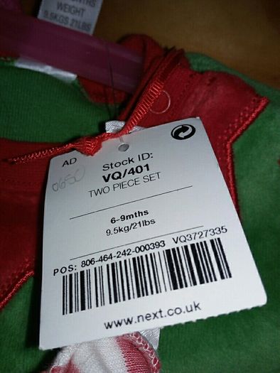 BNWT Next Christmas 2piece Outfit 6-9mths