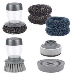 Brand New Cleaning brush with detergent dispenser 2+5 pieces,