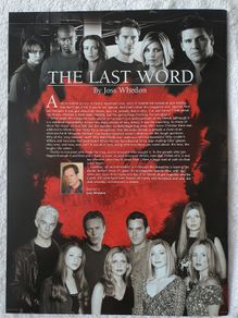 Buffy The Vampire Slayer Magazine USA Edition Final Commemorative Issue End Of Days Angel Faith Willow BTVS Issue 31 Cover 1 June/July 07