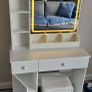 dressing table with light and stool Image 7